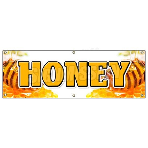 Signmission HONEY BANNER SIGN fresh bee hive clover honeycomb orange blossom wildflower B-72 Honey - main